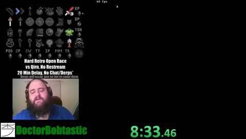 [Day 334/365] DoctorBobtastic's OfficeHours™: Tournament Race vs Qirn [Retro Hard, No Restream, 20 Min Delay]