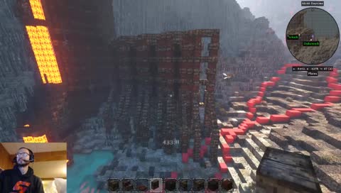Medieval kingdom of Fog Haven build, constructing the Nether Lord's realm.  Conquest Reforged modpack.