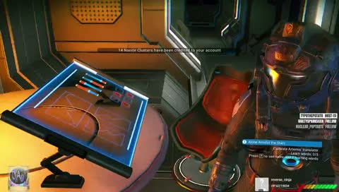 Chatting, gathering nanites and searching for other lost Travelers - chill night ^_^ [ #NoMan'sSky #exploring #PC ]