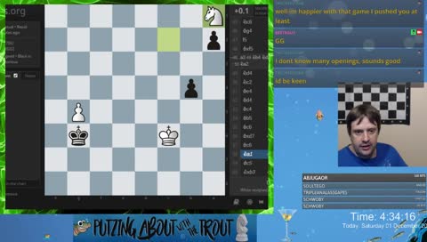 Chess and chat on the Trout Show come hang out