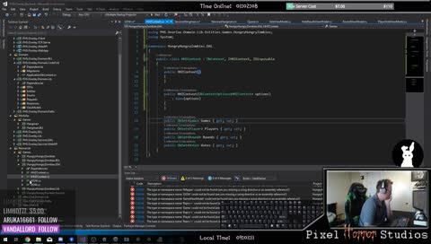 NEW OVERLAY - Unity3d Twitch Overlay v1.0.0.0 Live! - Working on game 1 - #unity #aspnet #indiedev #pixelart #gamedev #programming #indie
