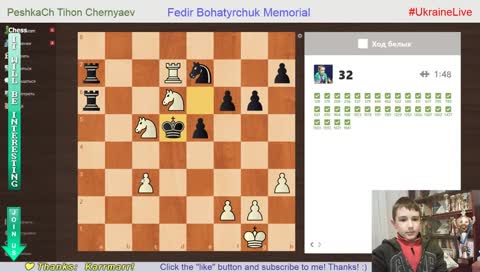 CHESS. Fedir Bohatyrchuk Memorial on Chess.com. LiveStream. 2018/12/01