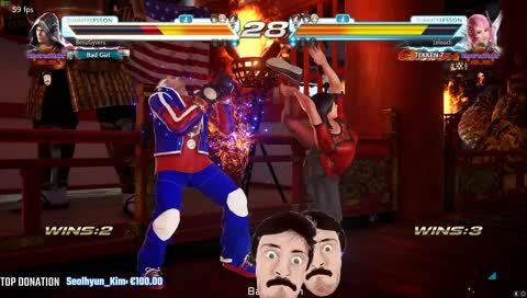 Dimeback Vs BenGyver Replay ( en train de reparer le stick qui a pris une douche de café )