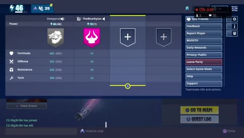 grinding stw support to give guns tommorow
