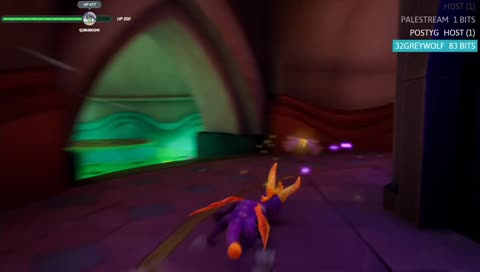Spyro does a hecking bounce. Observers wowed by his methods of locomotion