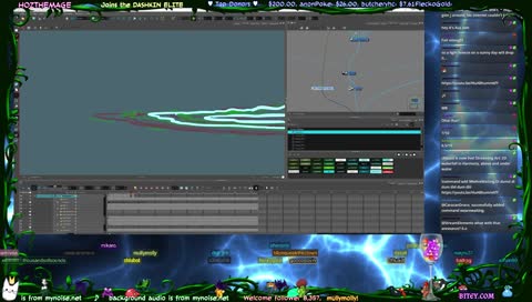 2D waterfall in Harmony, above and under water