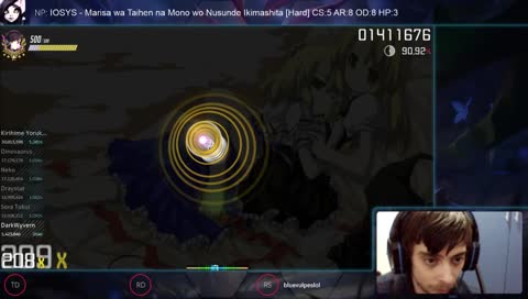 Jugando un poco de Osu!