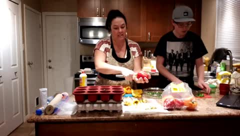 cooking with my mom