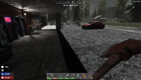 Por aqui casual, dandole amor a los zombies