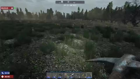  7 DAYS TO DIE  ALPHA 17.  Dia 30 .Dificultad Guerrero. Multijugador< Trato de leer el chat> 