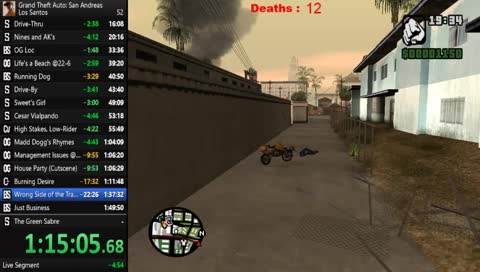 GTA SA RIOT OHKO LS% | Finishing it no matter what 🚀| Attempt 40 something