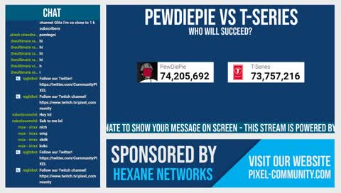 PewDiePie VS T-Series Live Sub Count