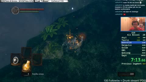 [PL/ENG] Dark Souls Remastered All Bosses Speedrun 1:40 attempts! (Blacklemage) |  Mouse+Keyboard souls!