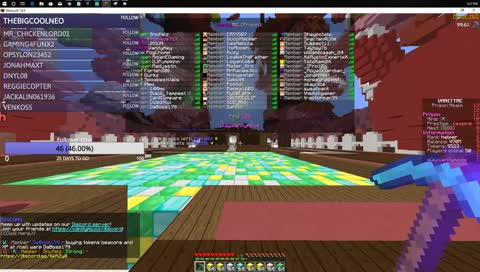 ---==STREAMING=-=VanityMC Prison==-- | Vaser pic giveaway at 50 followers! |   !discord 