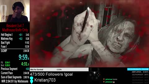Madhouse Knife Only Speedruns | Sub 2:04 when? !goal | GGWP