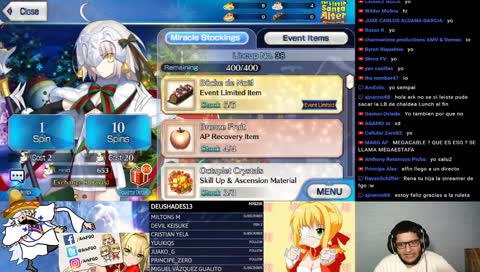 [Stream] Ruleta Infinitia! Farm Navidad 2018 Fate Grand Order NA