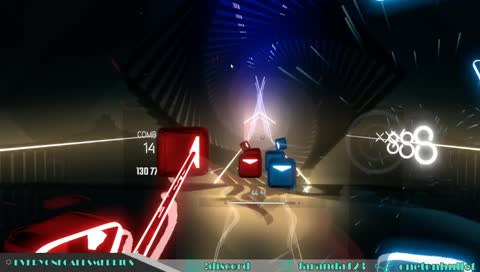 Killing it on Beat Saber