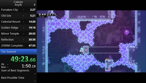 Celeste Any% Attempts (unofficial pb 54:34)
