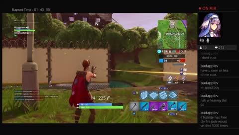 Playing fortnite with my girls :3