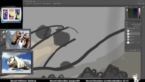 Getting this Appa Drawing done! (*•̀ᴗ•́*)و ̑̑ | !discord !instagram