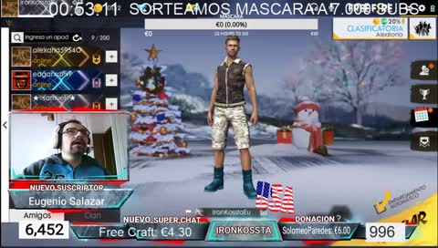 [🔴DIRECTO]REGALANDO CAJAS 🎁Y MASCARA...PAPA NOEL EN FREEFIRE... SUSCRIBETE