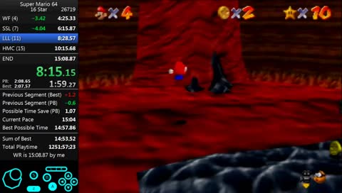 SM64 16 star WR attempt (i don't reply to chat during runs)