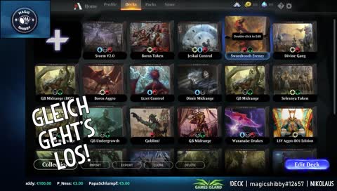 [MtG Arena] Nikolaus Stream (sponsored)