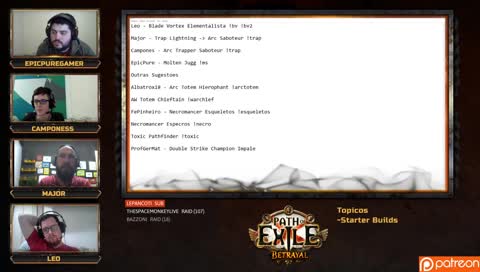 EpicCast Betrayal EP04 Builds Starter