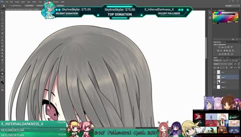 Morning! More anime line art while drinking some coffee [Song Requests Accepted] | We out here chilling~