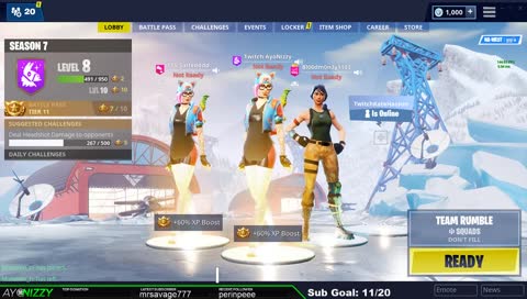 12hr stream. Where dem snowbunnehs?