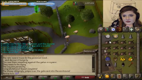 sick girl tries to quest