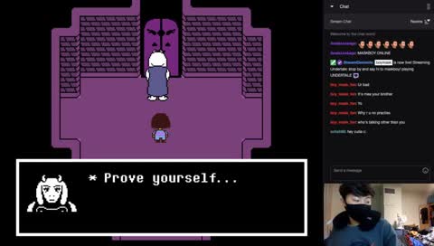 stop by and say hi to maskboy! playing UNDERTALE <3