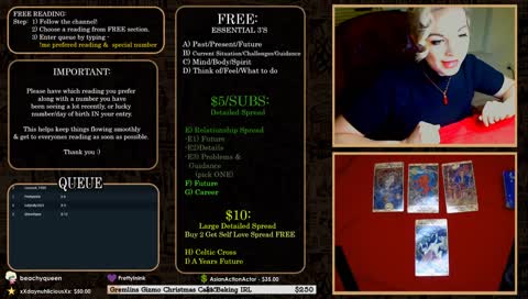 1950s Style Streamer - FREE TAROT READINGS