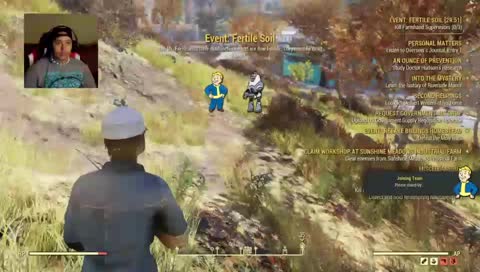 Making new friends while checking the the wasteland 