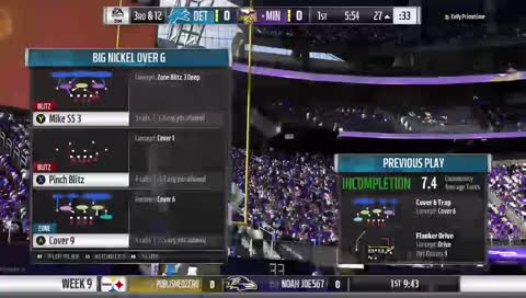 Madden SML Week 9 vs Vikings