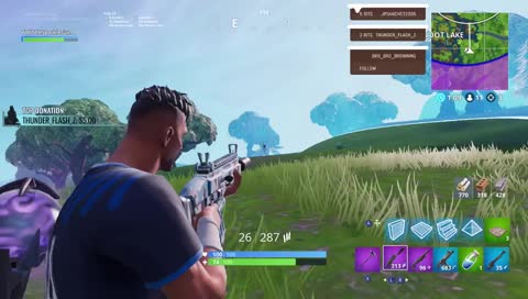 Hunting rifle no scope! (He’s a god btw)