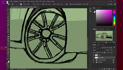 [GER/ENG] How I draw Cars. [Photoshop CC]