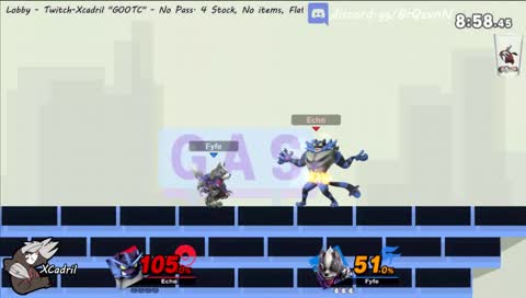 [EN] Smash Brothers Ultimate 1v1 fights room: twitch-xcadril