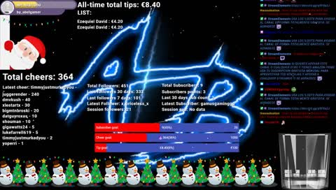 TWITCH STATS MERRY CHRISTMAS Streamloots !loots activoS[PS4] [ESP/ENG] [F4F][L4L]