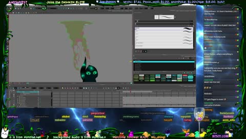 2D swimming creature animation