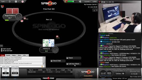 222K Spin&Go 30$-100$ Challenge