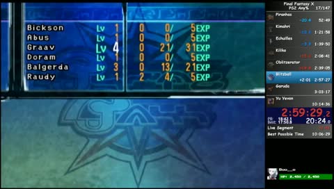 Final Fantasy X RTA (PS2 / NA)