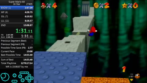 SM64 16 star WR attempt (i don't reply to chat during runs)