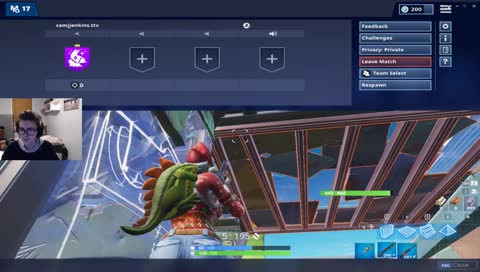 just chilling playing fortnite and talking to chat