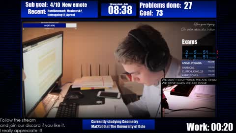 Study with me! Ambient ASMR; rain, wind and writing. Studying pure mathematics.