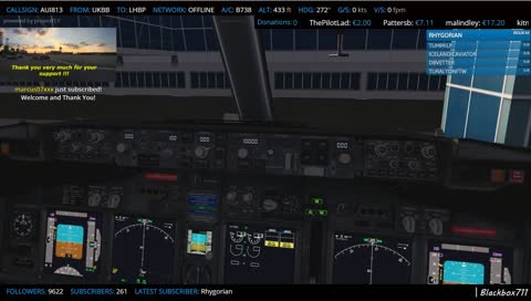 [P3D4.4] PMDG 737 from UKKK to LHBP