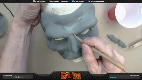 Working with foam clay today . #cosplay #maker #props #foamsmith #bobrossoffoam