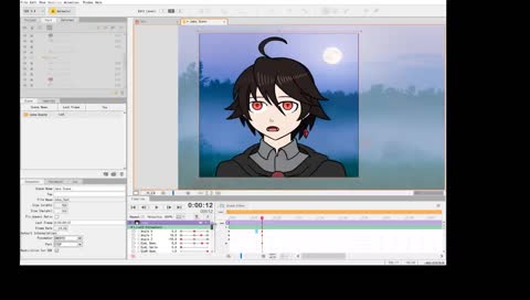 Drawing a friend's OC for Live2D prep!