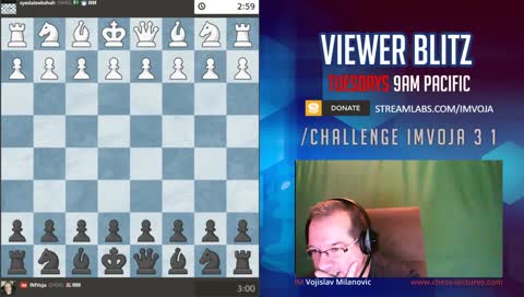 IM voja playing a simul on www.chess.com