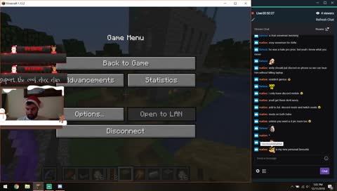 Playing Minecraft with Santa